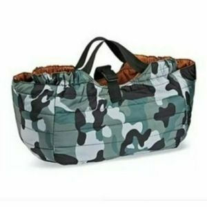 ULINE Quilted Puffer Reversible Camo Rust Bag
